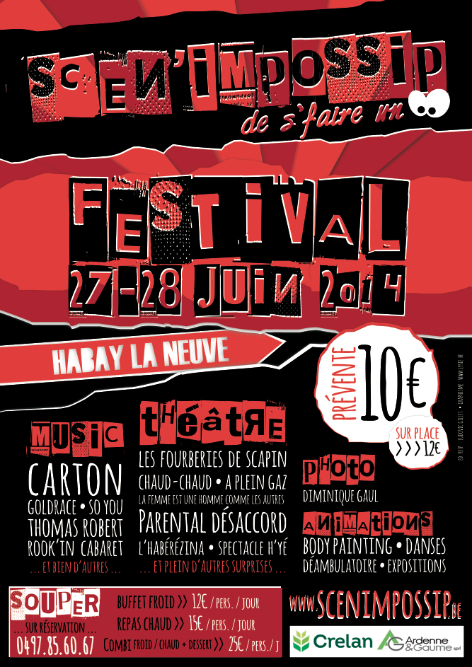 Affiche de la pièce Scèn'impossip de s'faire un festival